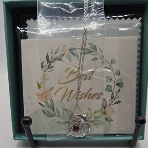 NEW Elegant Silver Necklace with Heart Pendant